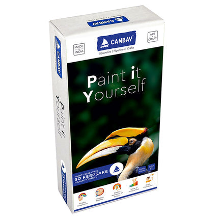 3D Great Hornbill Paint it Yourself Kit