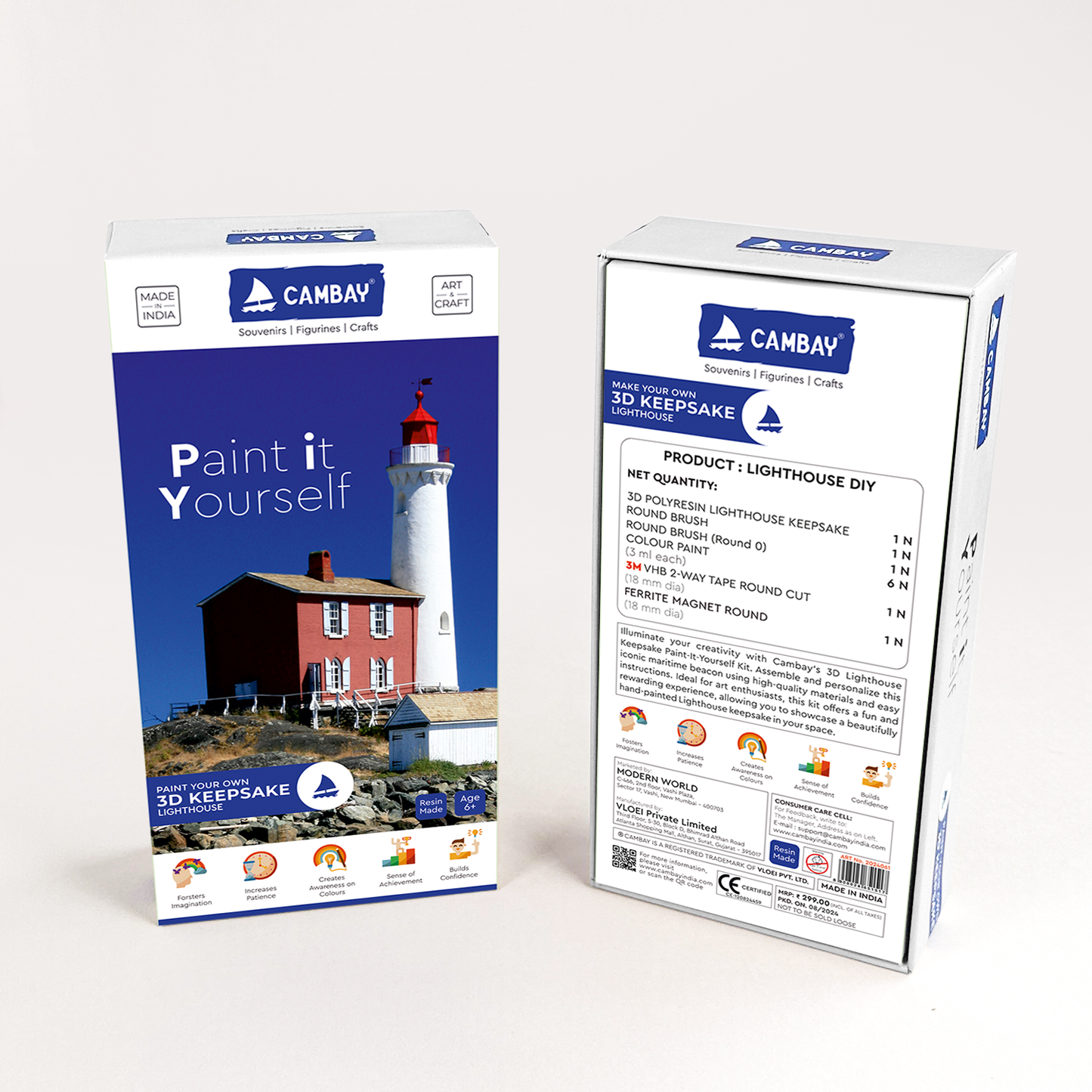 3D Light House Paint it Yourself Kit