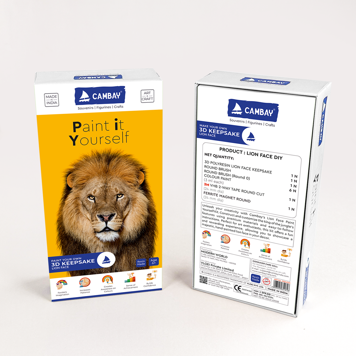 3D Lion Face Paint it Yourself Kit